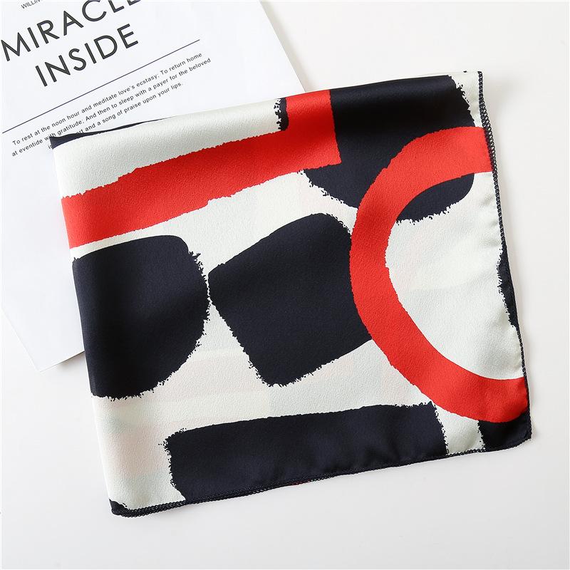 Korean Small Scarf Leopard Print Polka Dot Square Women's Decorative Autumn Winter Headscarf Headband Wrist Chic Style