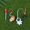 Plastic Tee Golf Tee With Rope Cartoon Pattern Anti-Lost Ball Rack