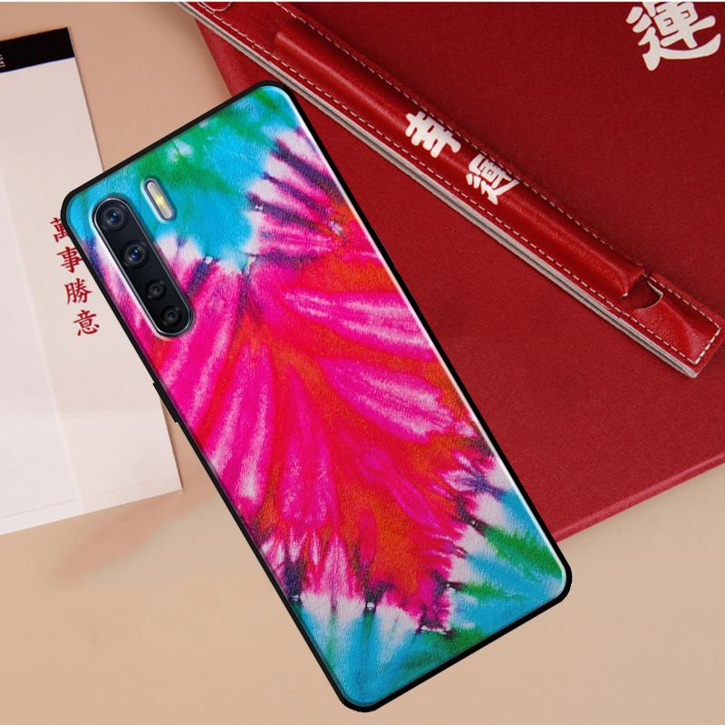 Heart Tie Dye Case For Oppo A78 A38 A80 A60 A40 A18 A98 A58 A96 A76 A16 A94 A74 A54 A15 A17 A57 A77 A5 Pro