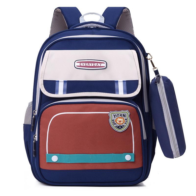 Charming Cartoon Nylon Backpack For 1st And 2nd Grade Kids With Spacious Capacity Cute Pencil Case