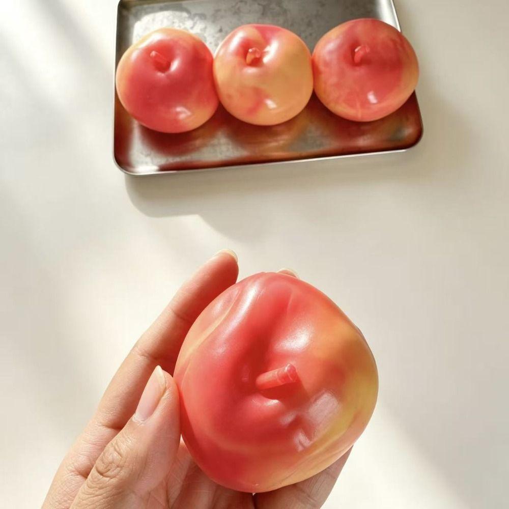 Shapeable Persimmon Squishy Toys Hand Relax Handmade Fidget Ball Coconut Oil Squishy Party Favors