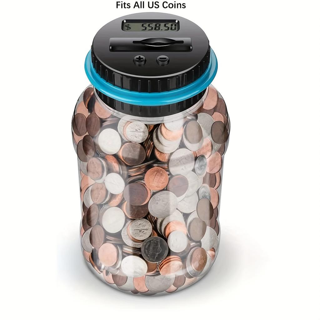 [Digital | Piggy Bank] Digital Piggy Bank, Counting Coin Bank | Money Saving Jar for Boys Kids, Best Gift for Child | Designed for All US Coins