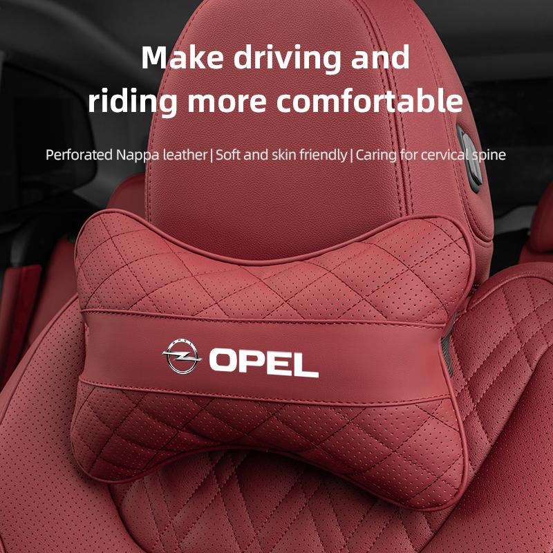 Car Seat Neck Pillow Headrest Lumbar Waist Support Cushion For Opel Astra Grandland Corsa Mokka Frontera Insignia Zafira Vivaro