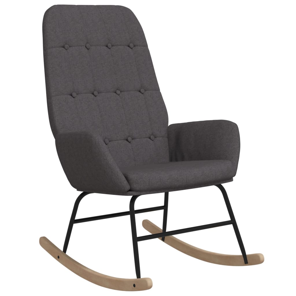 Vidaxl Rocking Armchair, Dark Grey, Upholstered In Fabric