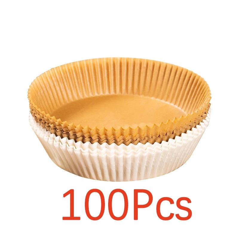 10-100Pcs Air Fryer Disposable Paper Non-Stick Airfryer Baking Papers Round Air-Fryer Paper Liners Paper Kitchen Accessories