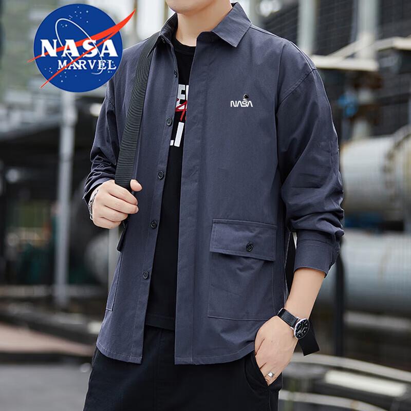 NASA MARVEL Men's Long Sleeve Casual Shirt