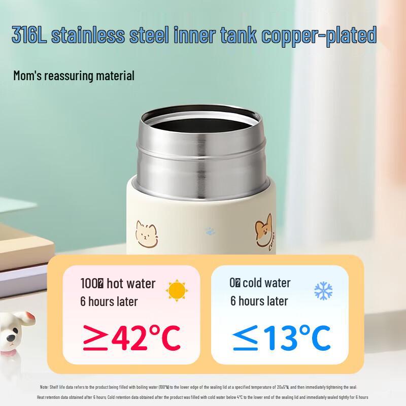 Thermos Adorable Pet Series 350ml Insulated Straw Cup with Handle