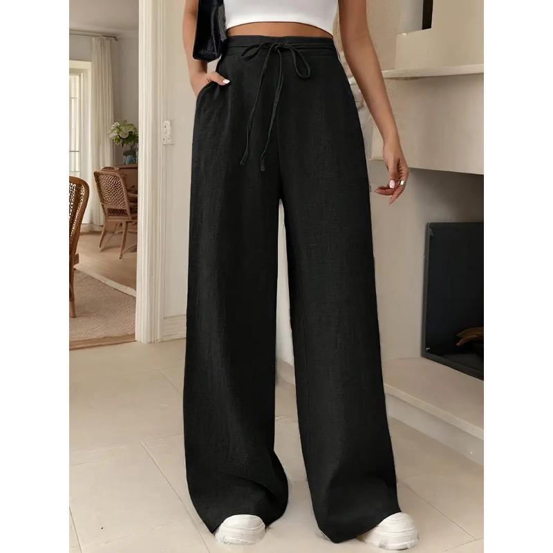 Women S High Waist Loose Wide Leg Casual Pants Summer S