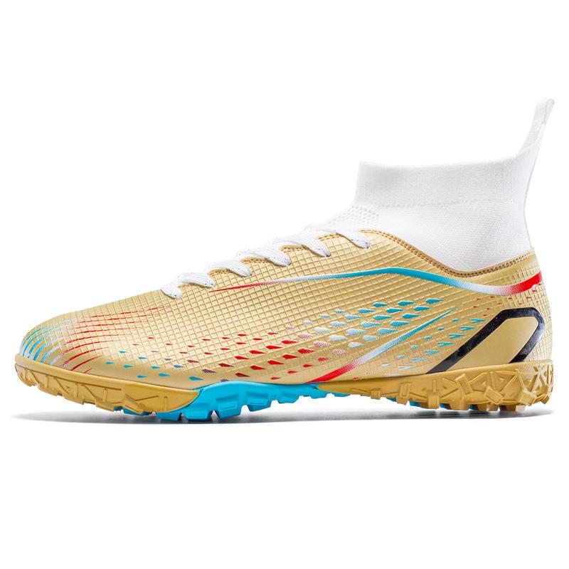 High-top Football Shoes Men's and Women's Indoor and Outdoor Broken Nail Sneakers Long Nail Non-slip Adult Grass Professional Training Shoes