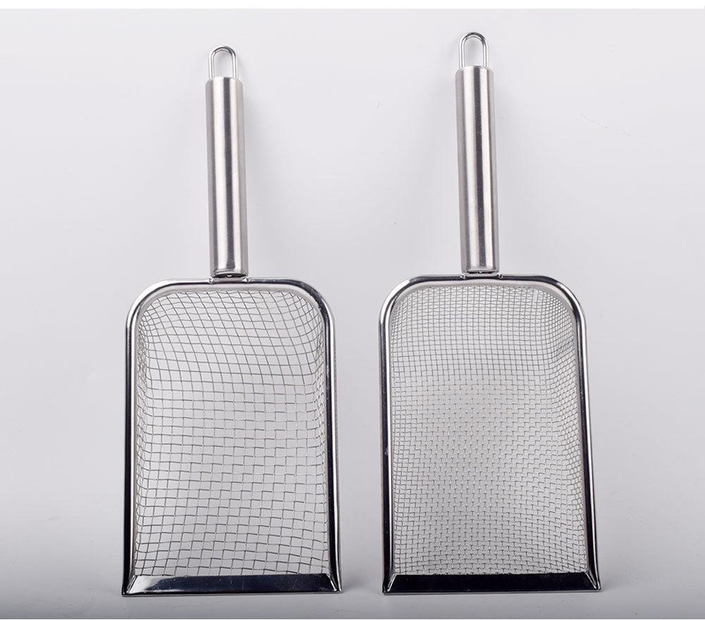 Stainless Steel Cat Litter Scoop with Mesh Sifter for Bentonite and Walnut Sand