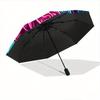 1pc Neon Hummingbird and Rose Automatic Opening and Closing Umbrella - Small Umbrella Suitable for Various Occasions R079