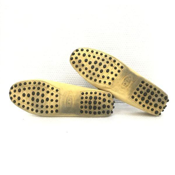TOD’S leather moccasin driving shoes 36 22.5-23 yellow brown(USED)