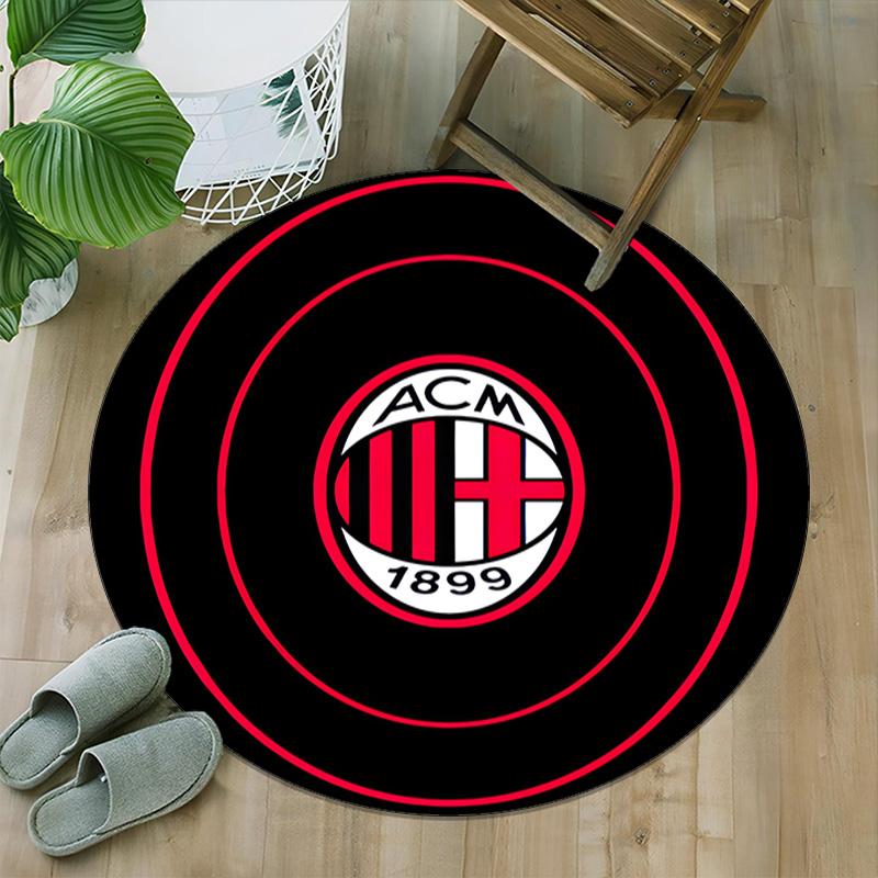 1pc A-AC Milan Carpet, Round Rug, Comfortable, Suitable for Entryways, Living Rooms, Office, And Bedrooms, Christmas Decoration