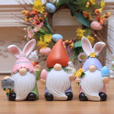 Osterhase Zwerg Elf Harz Ornament