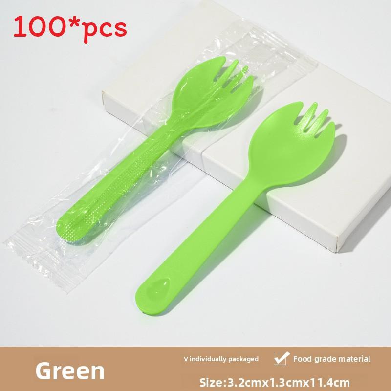 Disposable Plastic Ice Cream Spoons With Individually Packaged Modern Design For Dessert Service