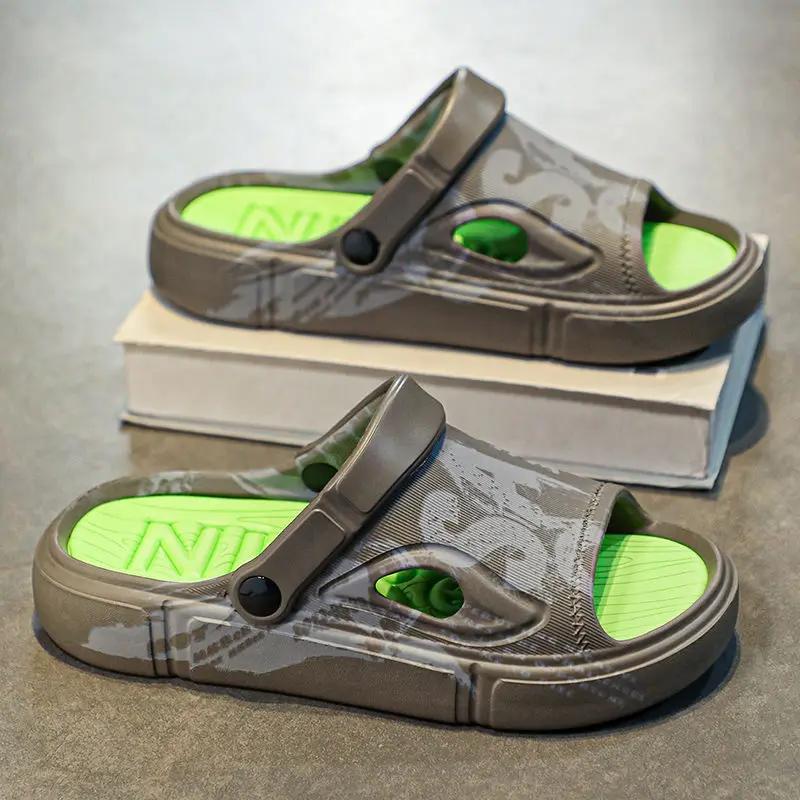 Fashion Beach Male Slipper Platform Slides Designer Luxury Elegant 2025 Style Pvc Casual Rubber Comfortable Low Price Adult Men's Shoe