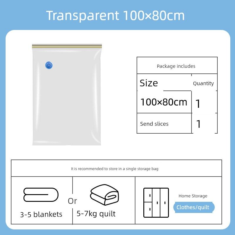 The Treasure of the Store: Vacuum Compression Bags for Single Cotton Quilts and Clothes, Extra-Large Travel and Business Trip Vacuum Storage Bags