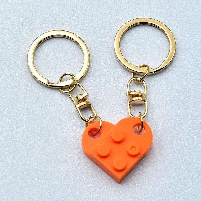 Colorful Detachable Heart Keychain Pendant Gift