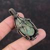 Chrysocolla Pendant Copper Wire Wrapped Pendant Handmade Designer Jewelry Real Gemstone Pendant Gift For Her Chrysocolla Copper Wire Jewelry