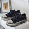 Thick Soled Canvas Shoes Men Vulcanized Shoes New Breathable Versatile Casual Shoes Retro Men's Board Shoe Sneakers for Men