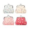 Vintage Bright Colored Hasp Purse Lady Retro Money Clip Small Wallet Coin Purse Clutch Bag
