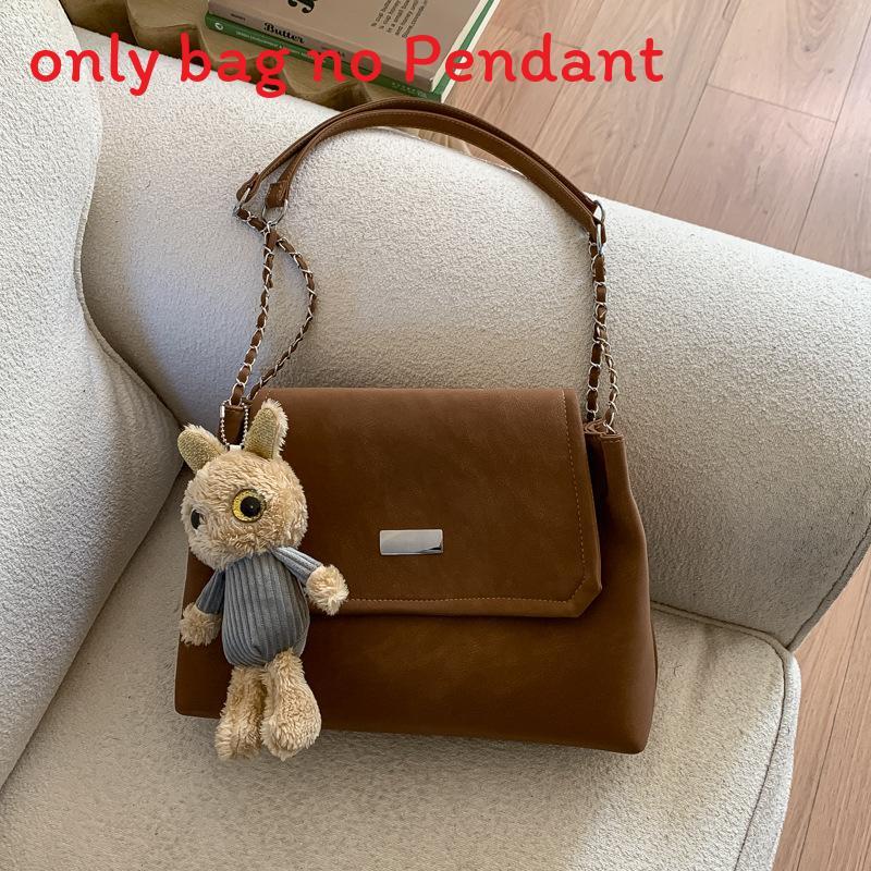 Übergroße Tote Bag aus PU-Material für Damen mit Kettenriemen und Handytasche für den täglichen Gebrauch