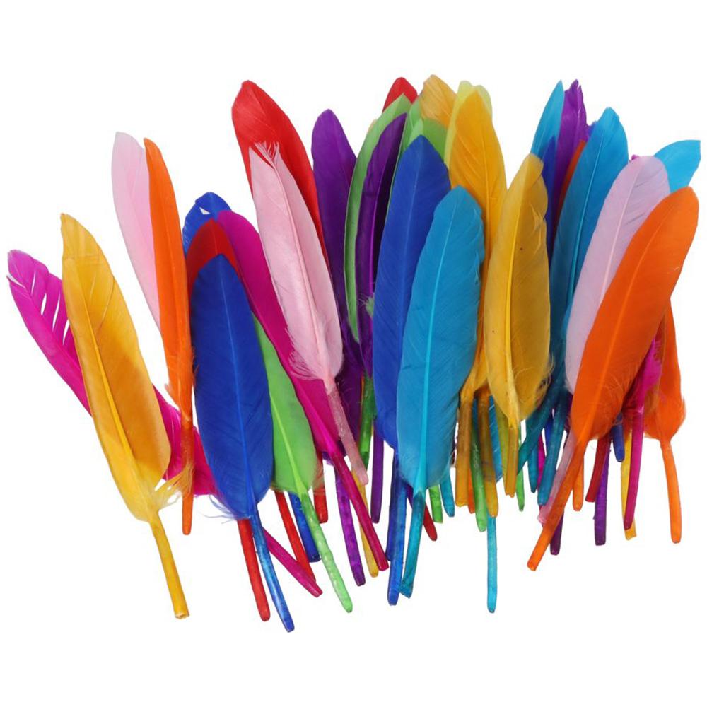 200pcs Craft Feathers – Assorted Colours, 12cm Length, For DIY, Weddings, Dream Catchers