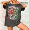 Halftime Show Football Tee: Sparkly Faux Sequins, Retro Checkered Comfort Colors ID