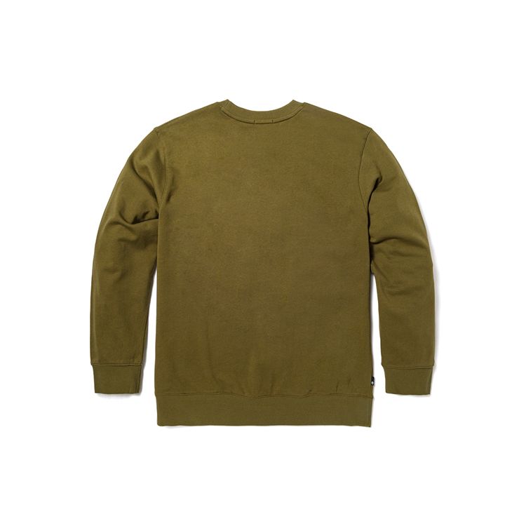 Timberland Casual Terry Crewneck Sweatshirt Unisex Sweatshirt Dark-Olive-Green A6K5D-302