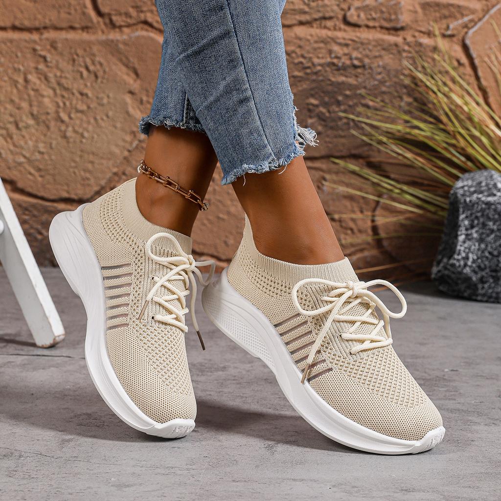 Large size summer new European and American fly-woven round head muffin sole single shoes