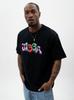 Jigga Wear Colorfull Men's Black Short Sleeve Oversize T-Shirt M