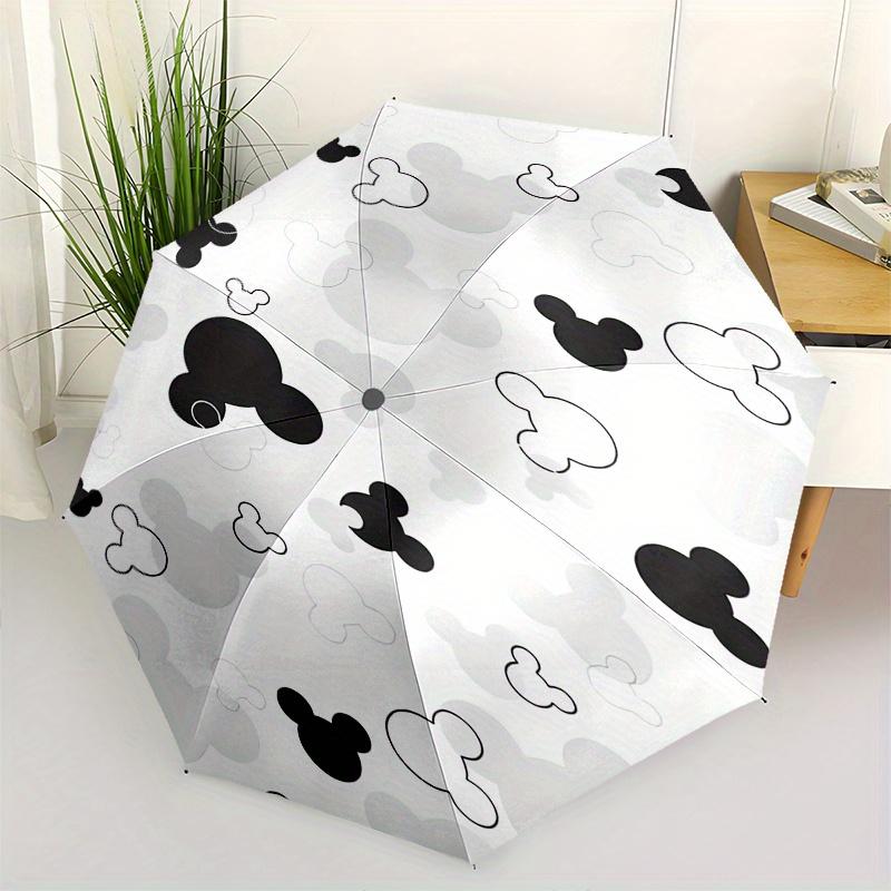 

Mickey Mouse,Iconic Ears Automatic Folding Umbrella - Simple 8-Rib Design, Bright Cartoon Pattern, Durable Iron Frame, Suitable For Travel,