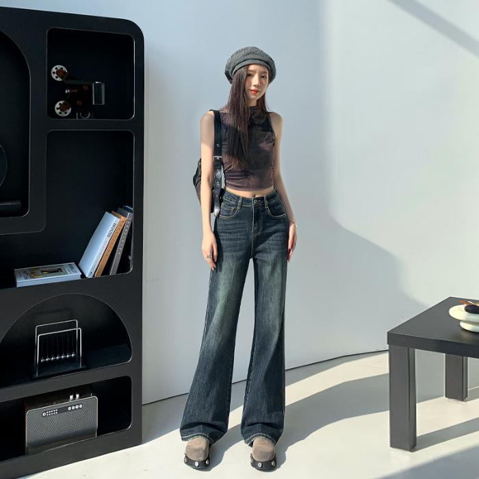 

Джинсы женские весенние свободные прямые брюки женские весенние узкие широкие джинсы женские весенние свисающие 2XL