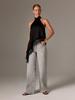 European & American Women's Summer Satin Halter Top with Lace Trim