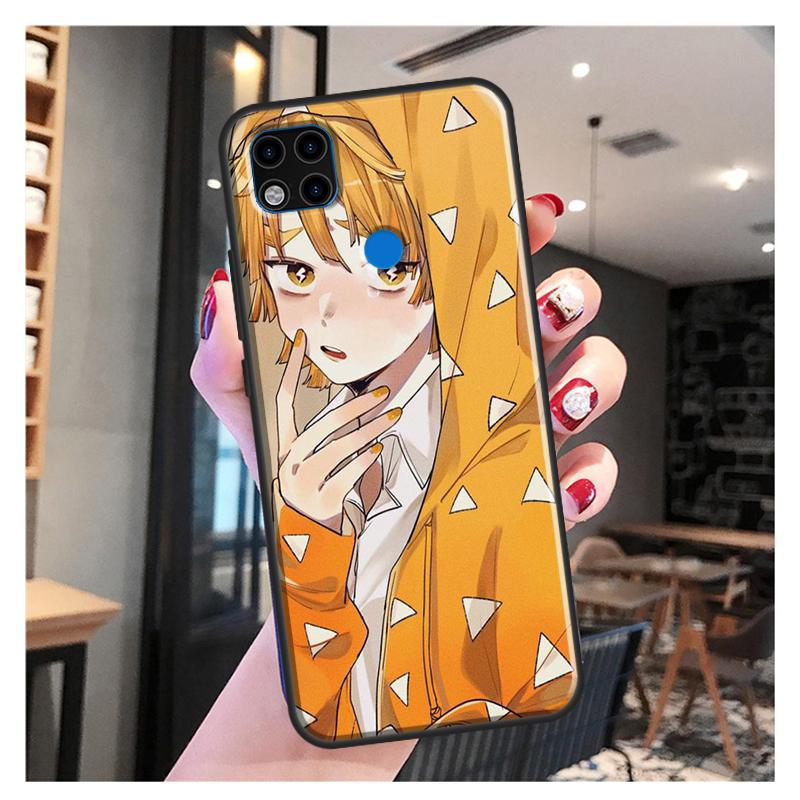 Custodia Zenitsu Demon Slayer per Xiaomi Redmi Note 10 Pro, Note 9 Pro, Note 11 Pro, 8T, 9S, 10S, 10, 9A, 9T, 9C
