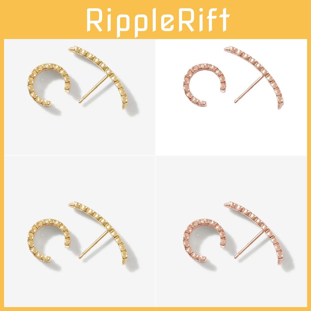 Trendy Women's Geometric Shape Earrings And Ear Clips Set Plated Alloy Fashionable Street Style Accessories