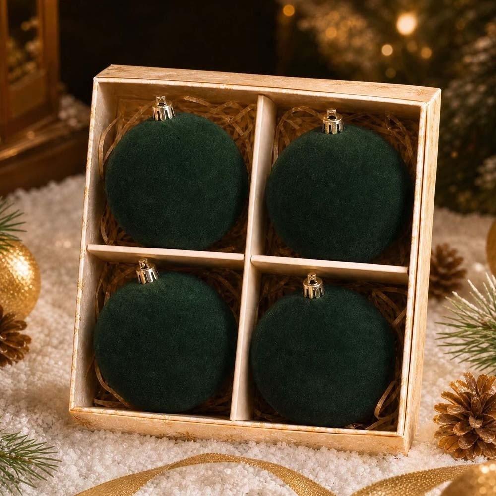 Palline di Natale Giganti Rotonde Infrangibili Grandi Ornamenti di Velluto Hall dell'Hotel