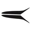 2PCS Front Headlight Eyebrow Gloss Black Decoration Soft Plastic Replacement for Mazda RX8 2004‑2008