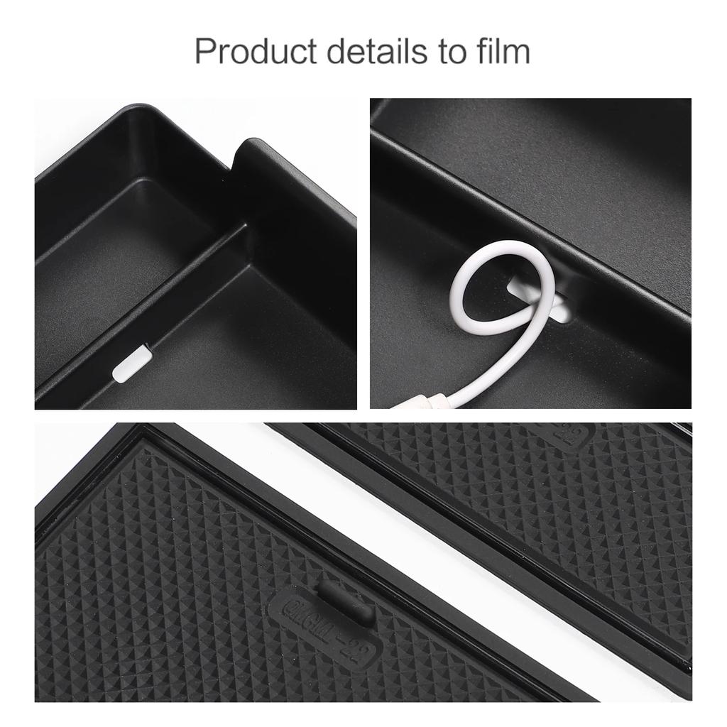 Für MG4 MG 4 2025 EV Mittelarmlehnen-Aufbewahrungsbox Auto-Mittelkonsolen-Ablage Organizer Aufräumzubehör Schwarz