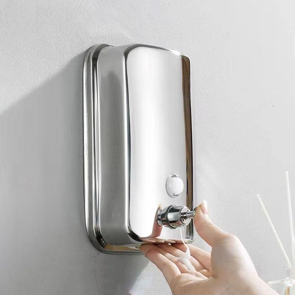 Stainless Steel Bathroom Shampoo Dispenser 500/800/1000ml Shower Gel Storage Bottle  Kitchen
