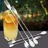 Durable 304 Stainless Steel Cocktails Spoon Double Ended Mixing Tool Polished Finish For Professional And Home Bartending