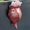 Ivy Wall Planter Fish Shape Mounted Hanging Flower Pot Indoor Outdoor Decorative for Balcony Patio Garden