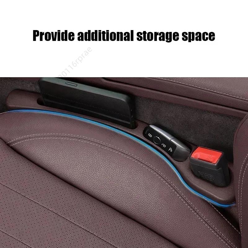 2Pcs Universal Car Seat Gap Plug Strip Side Seam Car Gap Filler Leak Prova de vazamento Seat Gap Storage Organizer Auto Interior Decoration