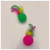 5Pcs Cat Toys Feather Rustling Cat Scratching Ball Toy Cats Supplies Random Color