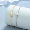 Bracciale Aereo Eco-friendly Elegante Intarsiato di Diamanti: Un design unico e minimalista che esalta la personalità per l'uso quotidiano.