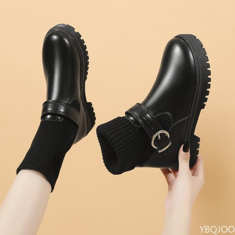 Fashion New high top boots for autumn  winter simple comfortable short boots fashionable anti slip wear-resistant women's boots