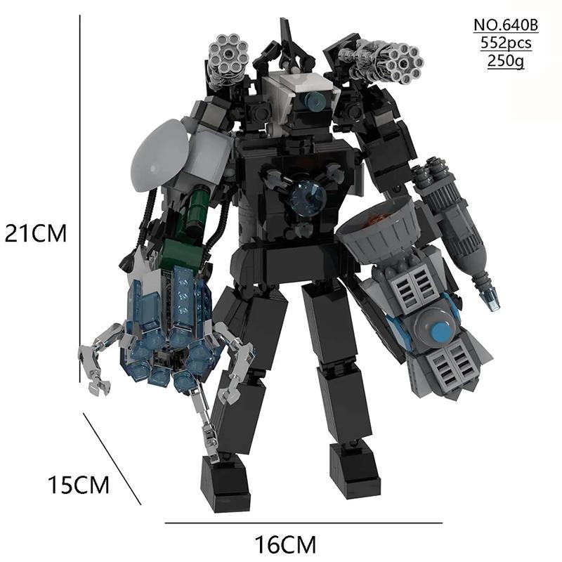 Skibidi Toilet Building Block Toys  Playsets Cameraman Clock Man Speakerman Tv Man Skibidi Toilet Drillman Speaker Man Titan Clockman