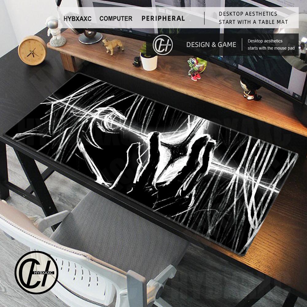 Black White Aesthetics Mouse Pad Large Anime Girl Gaming Mouse Mat Pc Accessories Extended Mat Office Keyboard Mouse Pads