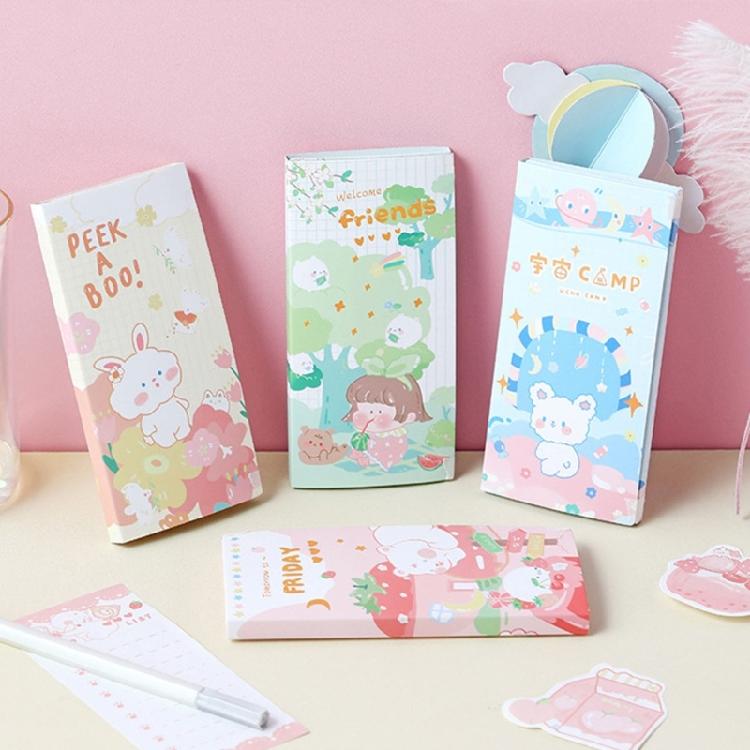 Friendly Paper Adhesive Memoire Pad for Office Business School Students Writing Supplies Colorful Cartoon Stick Note