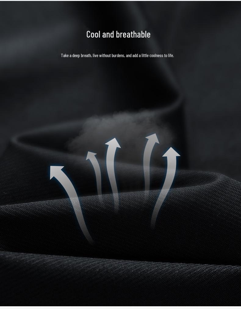 Men's Ice Silk Quick-Dry Breathable Sports Shorts - Loose, Cuffed, Plus Size, Mid-Length for Summer